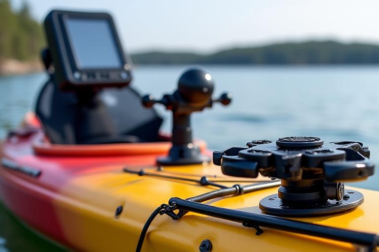 Kayak fishing mounting systems